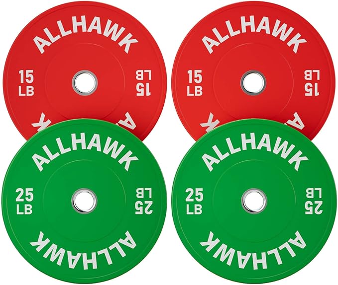 Colorful Olympic Bumper Plates, 2-inch Stainless Steel Insert, Virgin Rubber Weight Plate Set for Barbell Weight Lifting and Strength Training Home Gym-StrideForce Fitness