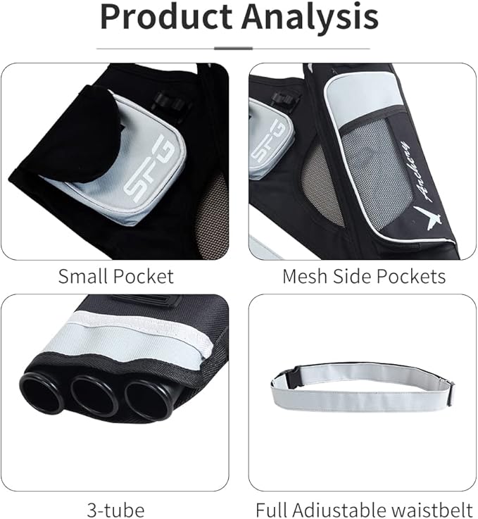 SOPOGER Archery Hip Quiver for Arrows - 3 or 4 Tube Bow Belt Quiver Waist Hanged for Youth Teens Adults Compound Bow Recurve Bow Target Shooting-StrideForce Fitness