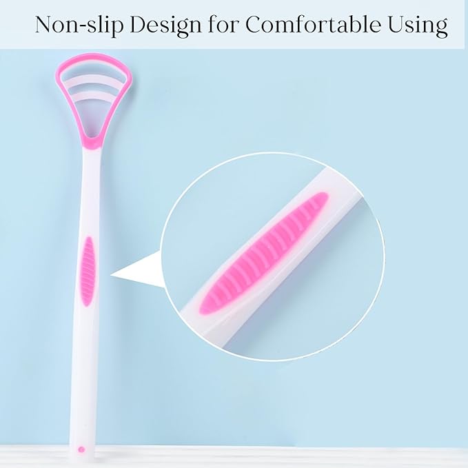 6PCS Copper Tongue Scraper Set Tongue Cleaner Oral Tongue Tools for Fresh Breath and Mouth Hygiene Care with Travel Case