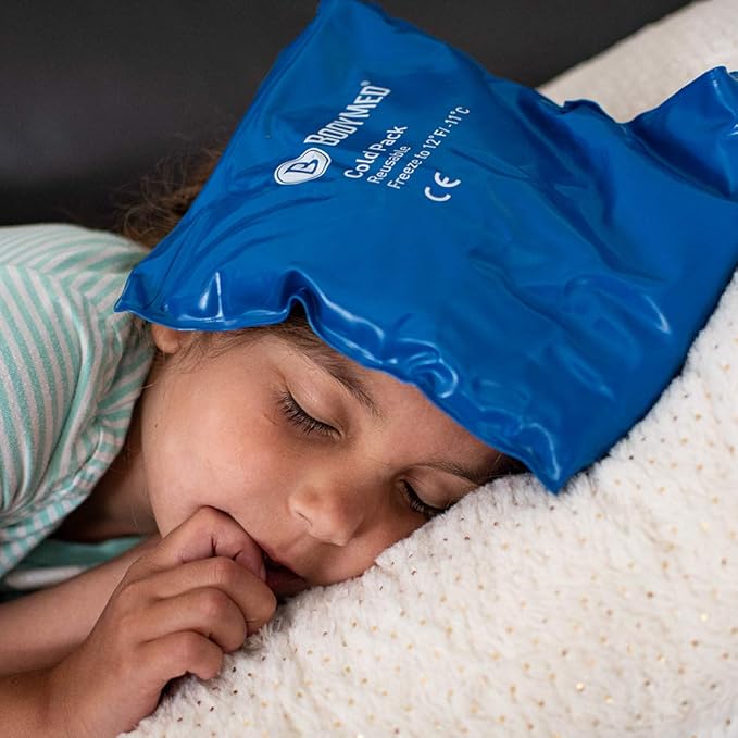 BodyMed Reusable Vinyl Ice Pack (2-Pack) for Neck - Professional Grade Cold Therapy for Injuries, Aches, Swelling, Bruises, Sprains - 23 in. Long (Neck Contour)-StrideForce Fitness