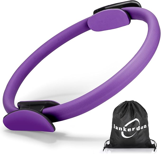 Pilates Ring Fitness Circle 14" Yoga Rings Magic Circle with Dual Padded Handles for Toning Arms, Thighs/Legs & Core，Home Exercise Equipment ﻿-StrideForce Fitness