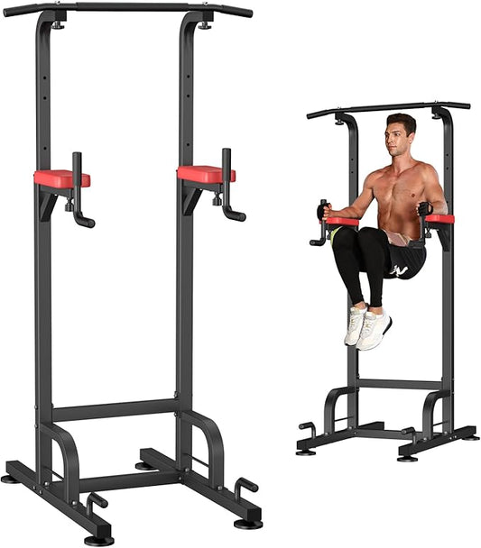 RELIFE REBUILD YOUR LIFE Power Tower Pull Up Bar Station Workout Dip Station for Home Gym Strength Training Fitness Equipment-StrideForce Fitness