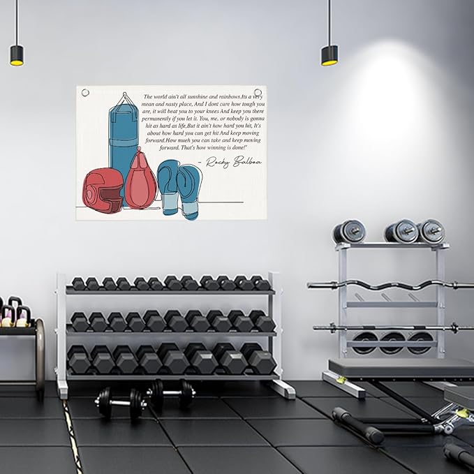 The World Ain't All Sunshine and Rainbows Gym Motivational Wall Art Banner Dorm Posters Gifts for Guys Men Women Gym Flag Decor for Home Gym Bedroom Workout Room 30x20 Inchs-StrideForce Fitness