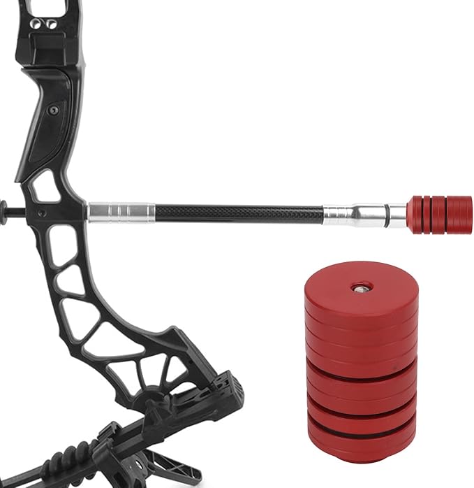 VBESTLIFE Archery Bow Stabilizer Weight Kit, Detachable Aluminum Alloy Counterweight Kit for Recurve Bow and Compound Bow-StrideForce Fitness