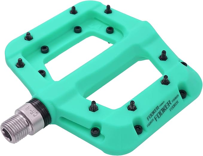 FOOKER MTB Pedals Mountain Bike Pedals 3 Bearing Non-Slip Lightweight Nylon Fiber Bicycle Platform Pedals for BMX MTB 9/16"-StrideForce Fitness