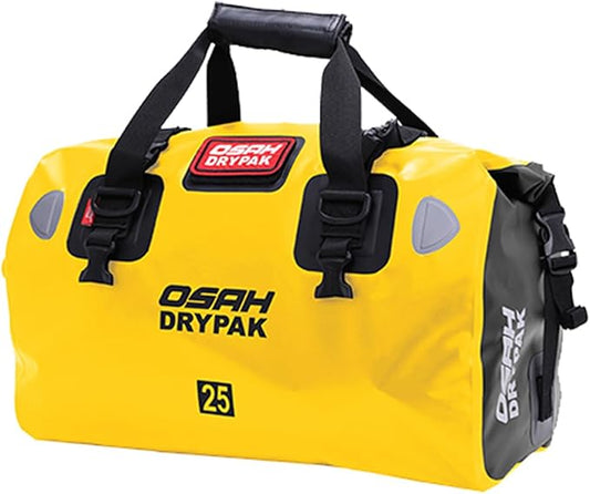 Waterproof Duffel& Luggage Bag - Motorcycle Dry Bag Tail Saddle Bags with Roll Top Closure,Large Storage Space,for Camping, Kayaking, Fishing & Traveling(Yellow, 25L)-StrideForce Fitness