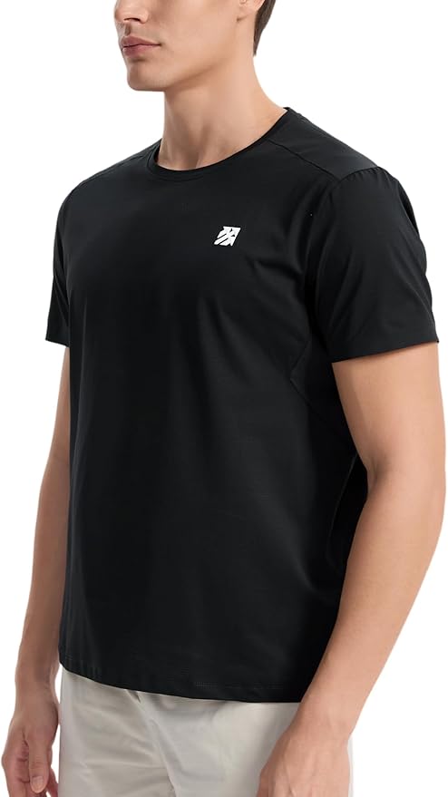 Mens Seamless Workout T-Shirts Lightweight Moisture Wicking Running Hiking Camping Tennis Pickleball Shirts for Men-StrideForce Fitness