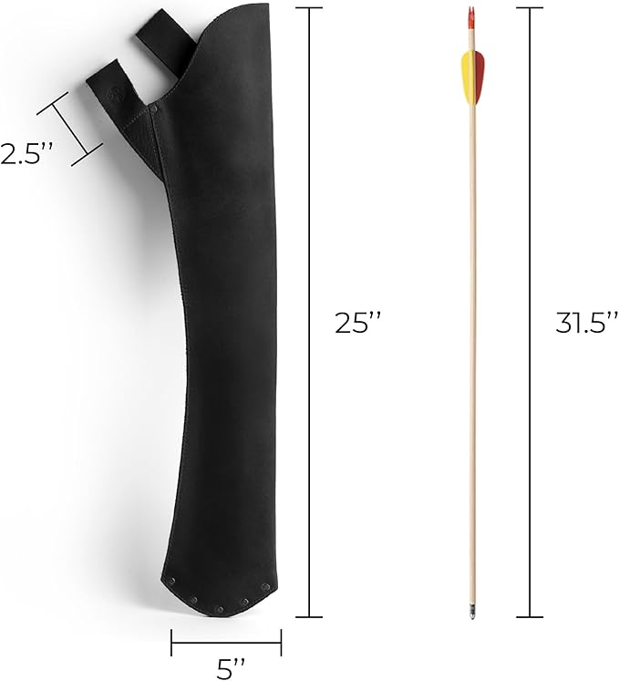 Leather Hip Quiver for Arrows, Hunting Quiver Arrow Holder, Archery Quivers Holder, Best Compound Bow Arrow Quiver for Recurve Bow, Back Quiver, Design for Archery Crossbow Quiver-StrideForce Fitness