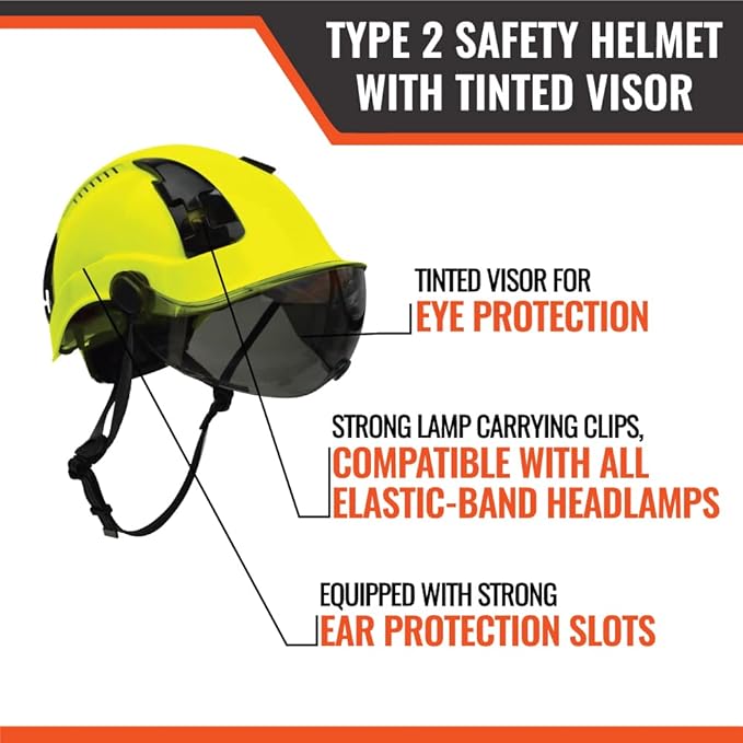 Malta Dynamics APEX Type 2 Safety Helmet – OSHA and ANSI Z89.1 Compliant Safety Hard Hats for Construction Workers and Vented Helmet for Head Protection-StrideForce Fitness