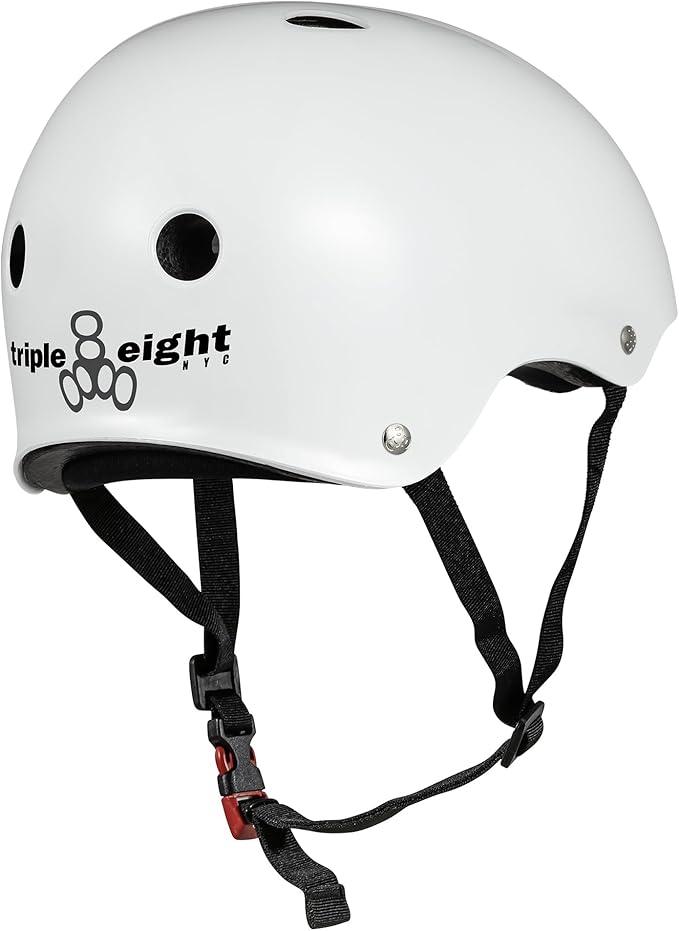 Triple Eight Certified Sweatsaver Helmet for Skateboarding, BMX, Roller Derby, Roller Skating, Inline Skating, Scooter and Bike-StrideForce Fitness
