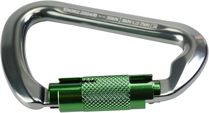 SEPEAK UIAA 30kN Climbing Carabiner Clips, Professional Heavy Duty Twist Locking Carabiners for Climbing,Mountaineering, Rappelling, Camping, Hiking, Swings, Large D Ring Hooks-StrideForce Fitness