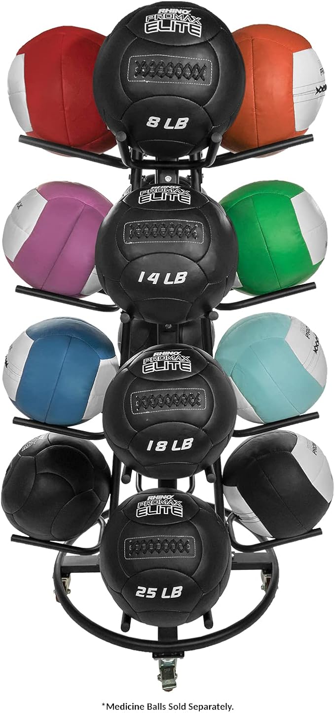 Champion Sports Medicine Ball Storage – Durable Trees & Racks, Multiple Styles, Sizes & Color Options for Organizing Medicine Balls in Home Gym or Fitness Facility-StrideForce Fitness