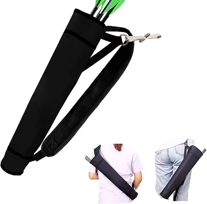 Archery Quiver Back and Hip Quivers Adjustable Arrow Backpack Bag Holder Side Hip Arrows Bag for Compound Recurve Bow Practice Target Hunting-StrideForce Fitness