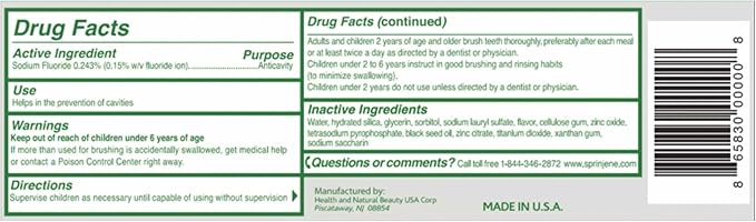 SprinJene Original White Boost | Whitening Toothpaste with Fluoride for Cavity Protection | 4 Pack