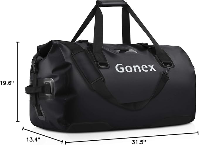 Gonex 40L 60L 80L Extra Large Waterproof Duffle Travel Dry Duffel Bag Heavy Duty Bag with Durable Straps & Handles for Kayaking Paddleboarding Boating Rafting Fishing-StrideForce Fitness