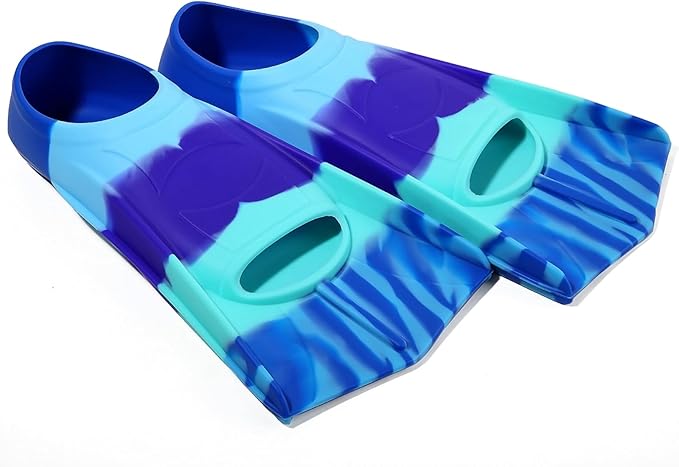 Kids Swim Fins,Short Kids Fins Youth Swimming Flippers for Lap Swimming Training for Children Girls Boys Beginners-StrideForce Fitness