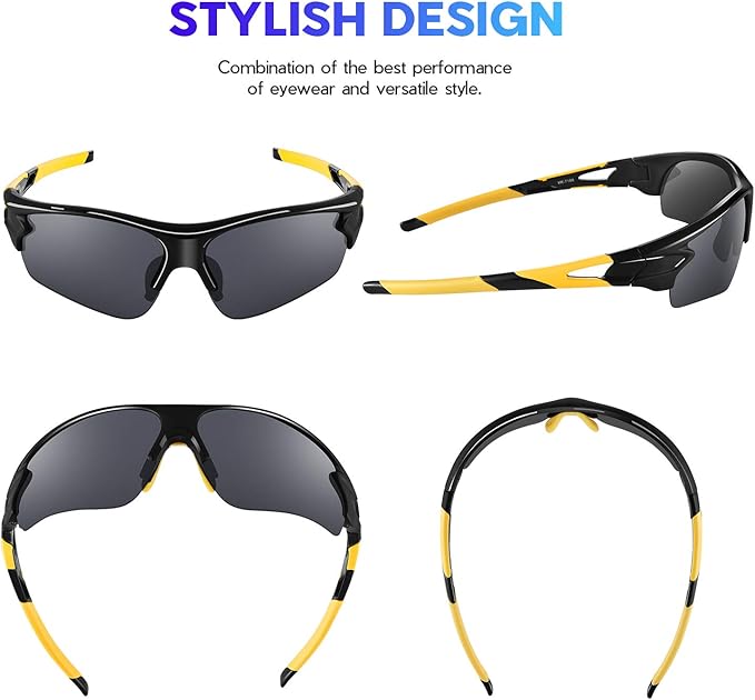 BEACOOL Polarized Sports Sunglasses for Men Women Youth Baseball Fishing Cycling Running Golf Motorcycle Tac Glasses UV400-StrideForce Fitness