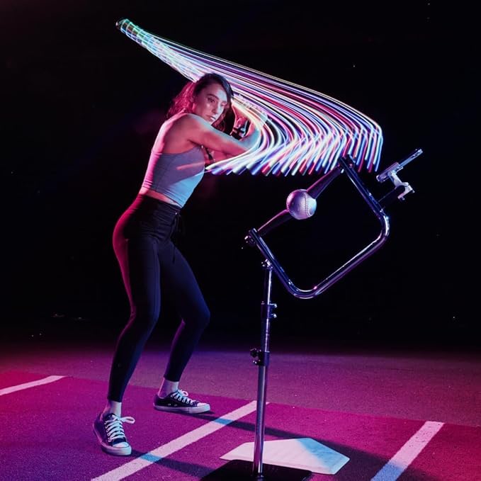 Baseball and Softball Batting Swing Trainer, Attack Tee Helps Master Your Own Perfect Swing Path with AI App Swing Trainer, Perfect for Softball or Baseball Batting-StrideForce Fitness