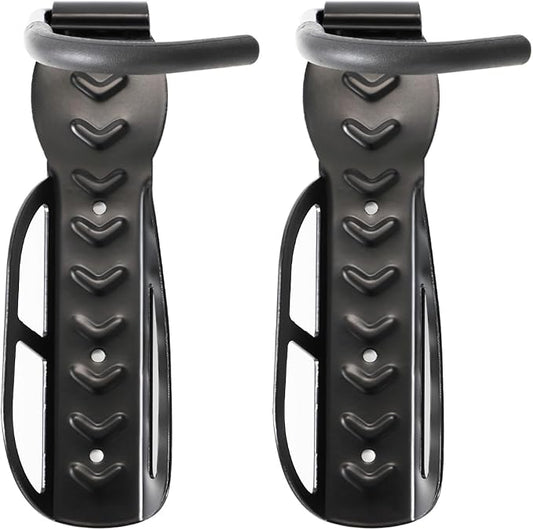 Vertical Bike Rack Wall Mount for Garage–Heavy-Duty Steel Bicycle Hook for Indoor Storage, Space-Saving Holder for Road, Mountain & Hybrid Bikes, Fits Tires Up to 2.6" Wide (2 Pack)-StrideForce Fitness