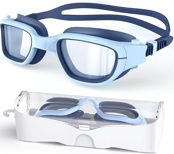 Kids Swim Goggles,Swimming Goggles for Kids 6-14, Anti-Fog UV Protection Pool Glasses for Boys Girls-StrideForce Fitness