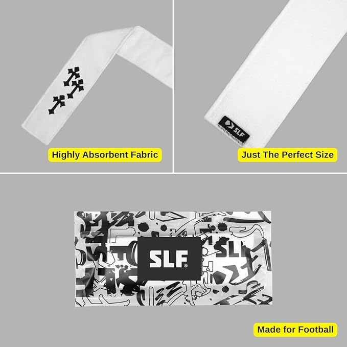 SLEEFS White Gothic Cross Thin Football Towel-StrideForce Fitness