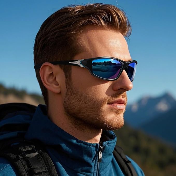 FAGUMA Sports Polarized Sunglasses For Men Cycling Driving Fishing UV400 Protection-StrideForce Fitness