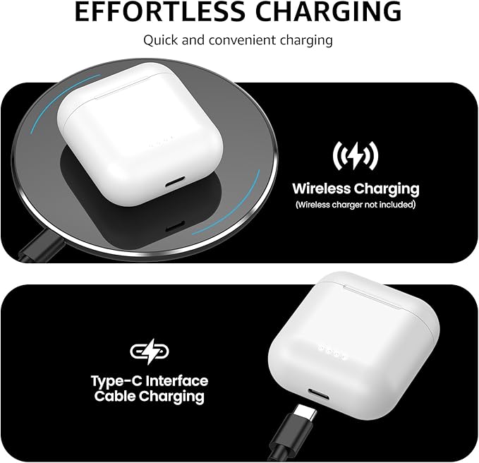 TOZO T6 Wireless Earbuds, IPX8 Waterproof Ear Buds, Stereo Bass Sound Bluetooth 5.3 Headphones in Ear, 50 Hours Playtime Earphones, Wireless Charging Case, Custom 32 EQ via APP-StrideForce Fitness