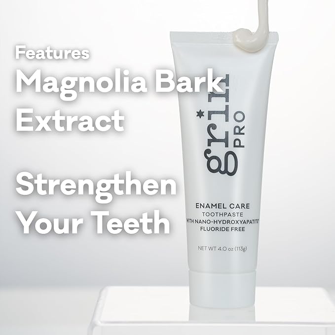 Grin Pro Enamel Care Nano-Hydroxyapatite Toothpaste, Fluoride Free, Designed for Sensitive Teeth, Helps Remineralize, 4 oz, Natural Ingredients, New Zealand Manufactured