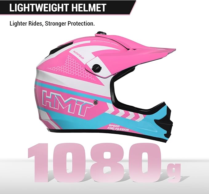 Youth Dirt Bike Helmet DOT Certified - Full Face Motorcycle Helmet for Off-Road, ATV, Street Riding, Includes Adjustable Goggles & Protective Gloves-StrideForce Fitness