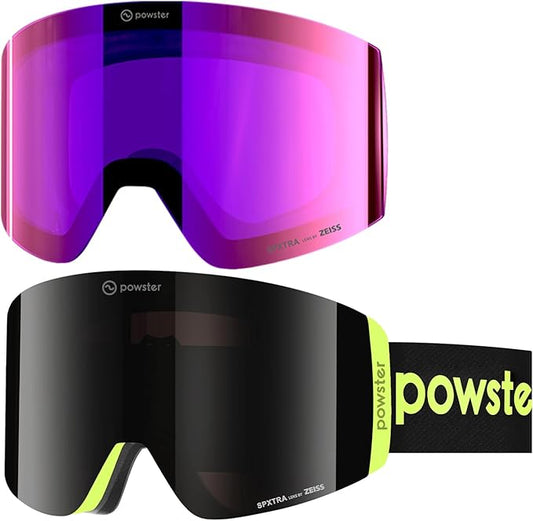 Ski Goggles Snow OTG Snowboard Goggles Magnetic Interchangeable Lens Frameless UV Protection Anti-fog mobile Skating-StrideForce Fitness