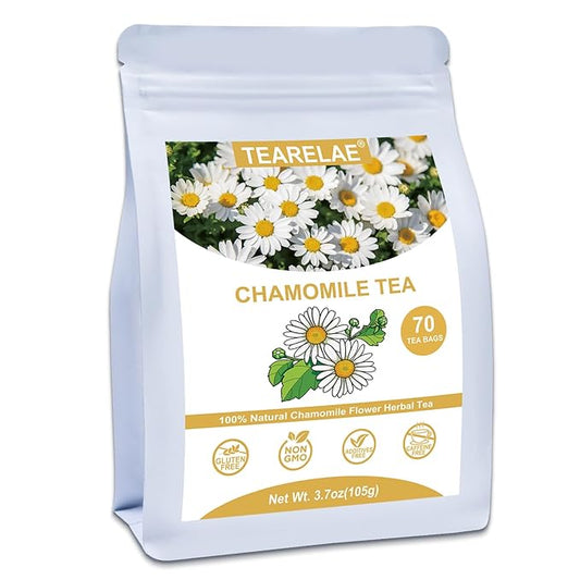 TEARELAE - Chamomile Tea - 70 Count - Premium Chamomile Flower Tea Bags - Non-GMO - Caffeine-Free-StrideForce Fitness