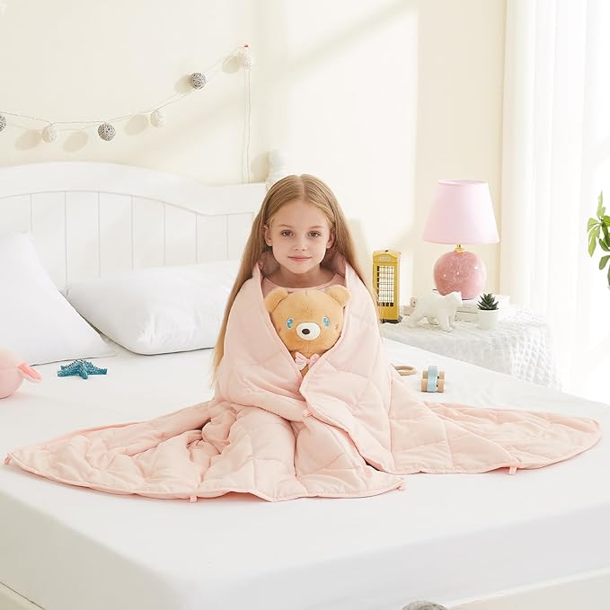 L'AGRATY Weighted Blanket - 36"x48" 3lbs Weighted Blanket Microfiber Material with Glass Beads Small Blanket for All-Season Summer Fall Winter Soft Thick Blanket-StrideForce Fitness