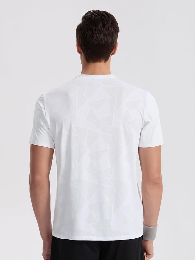 Mens Seamless Workout T-Shirts Lightweight Moisture Wicking Running Hiking Camping Tennis Pickleball Shirts for Men-StrideForce Fitness