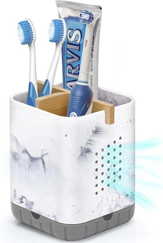 Boperzi Toothbrush Holders, Kids Toothbrush Holder with Drainage, Detachable Anti-Slip Electric Toothbrush Holder, Toothpaste Organizer Storage Caddy for Bathroom Countertop, Shower, Kitchen, Vanity