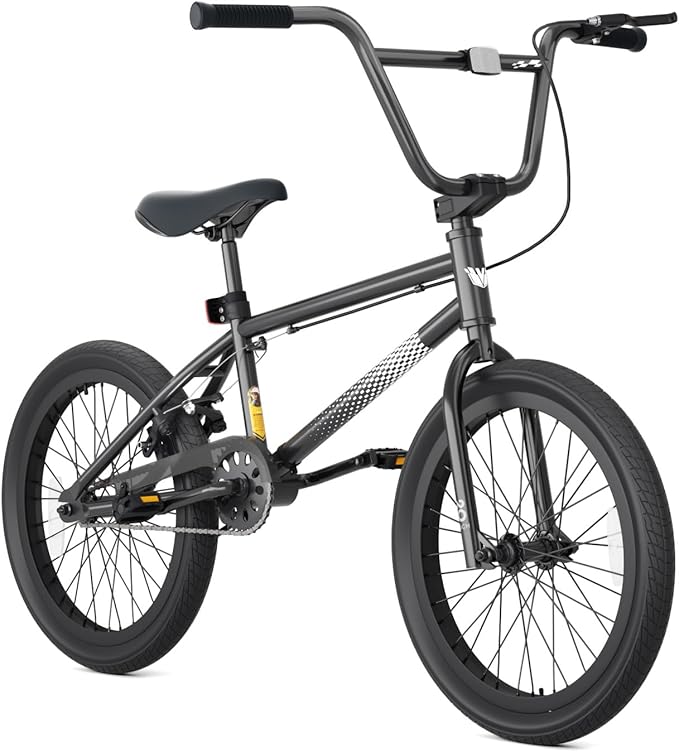 67i Boys BMX Bike 18/20 Inch Ages 8-12 Kids Bicycle with Front Rear U Brake Adjustable Seat Iron Fork 2.09" Wide Tires-StrideForce Fitness