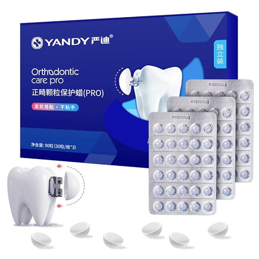 YANDY Orthodontic Wax for Braces,New Upqraded Bowl-Shape,Dental Wax,Pain Relief for Braces,90 Individually Packed, No Kneading Needed,Original Flavor,Braces Kit.