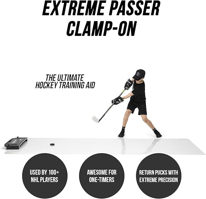 Better Hockey Extreme Passer Puck Rebounder - Clamp-On Pro Professional Quality Sports Training Aid for Passing, Shooting and One Timers - 30 Inch Size-StrideForce Fitness