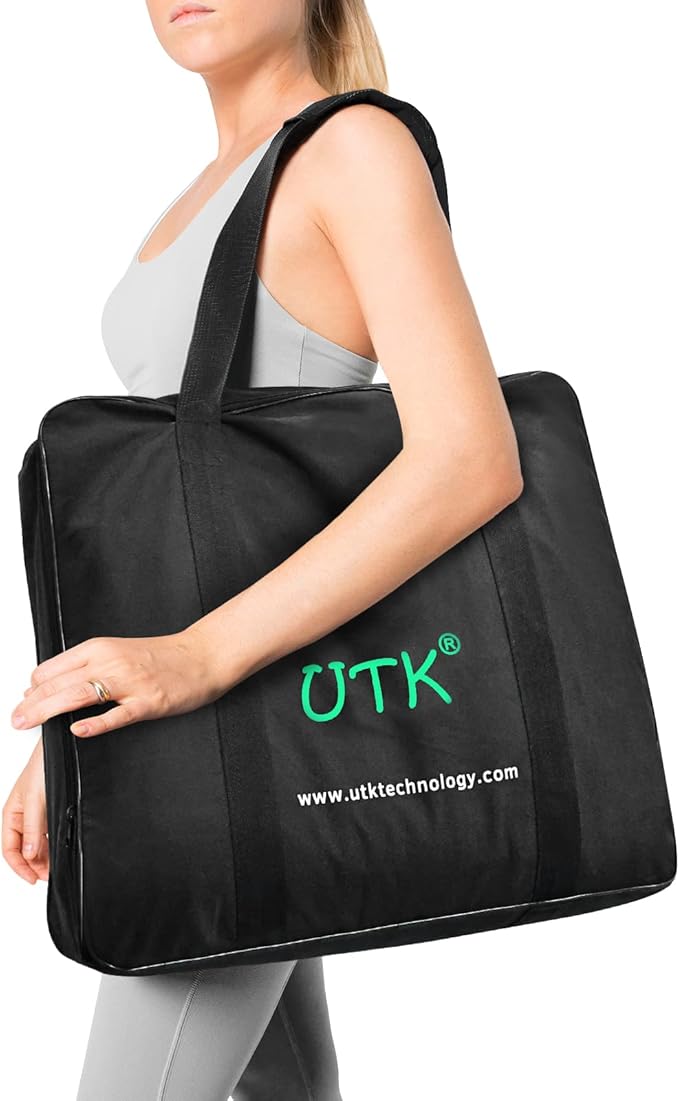 UTK Infrared Sauna Blanket, Sauna Blanket for Detox, Sauna FIR Therapy, Natural Jade & Tourmaline Stone, 660mm Photon, Pain Relief, Sweat Fast, Home SPA, Full-Size Body Blanket, 50 Plastic Wrap-StrideForce Fitness