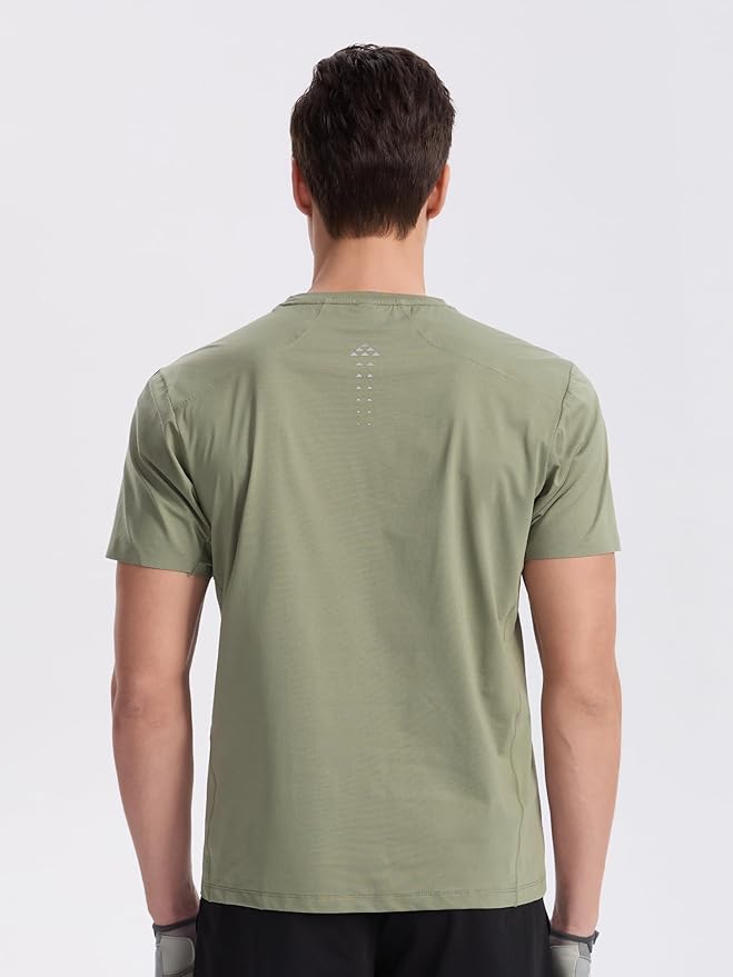 Mens Seamless Workout T-Shirts Lightweight Moisture Wicking Running Hiking Camping Tennis Pickleball Shirts for Men-StrideForce Fitness