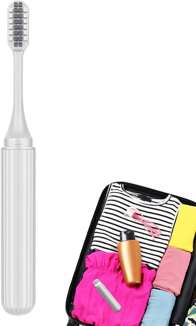 Orthodontic Toothbrush - Folding Portable Travel Toothbrush | Soft Bristle Braces Cleaning Set | Care Solution Sensitive Gum Support for Adults, Kids, Business Trip Daily Multiple Used