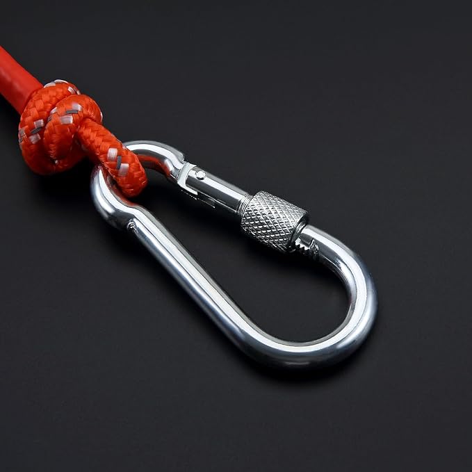 5/16 in (8mm) x 32 ft (10Meter) Marine Floating Rope for Boating, Fishing, Rafting, Camping, Hiking, Hunting, Anchor, Mooring, Dock Lines, Kayak, Canoe, Rescuing Reflective Orange-StrideForce Fitness