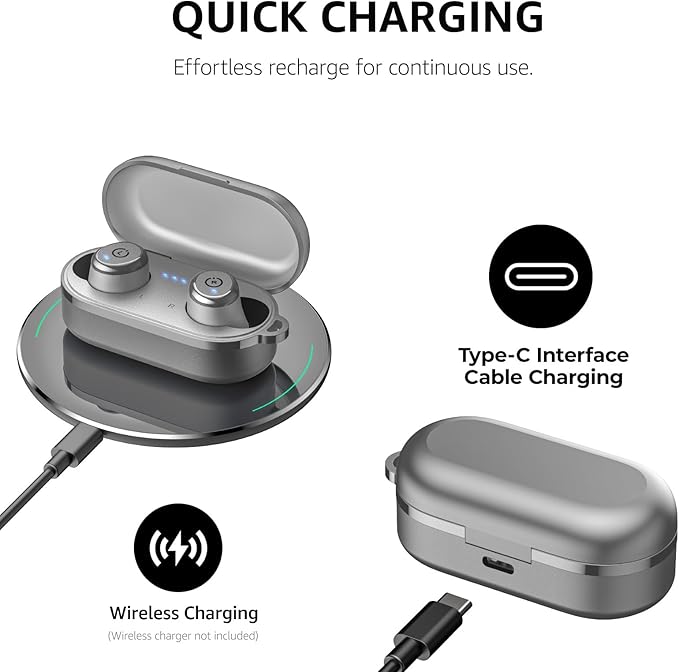 TOZO T10 Wireless Earbuds Bluetooth 5.3 Headphones, App Customize EQ, Ergonomic Design, 55H Playtime, Wireless Charging Case, IPX8 Waterproof Sound in-Ear Headset, 2025 New Version-StrideForce Fitness
