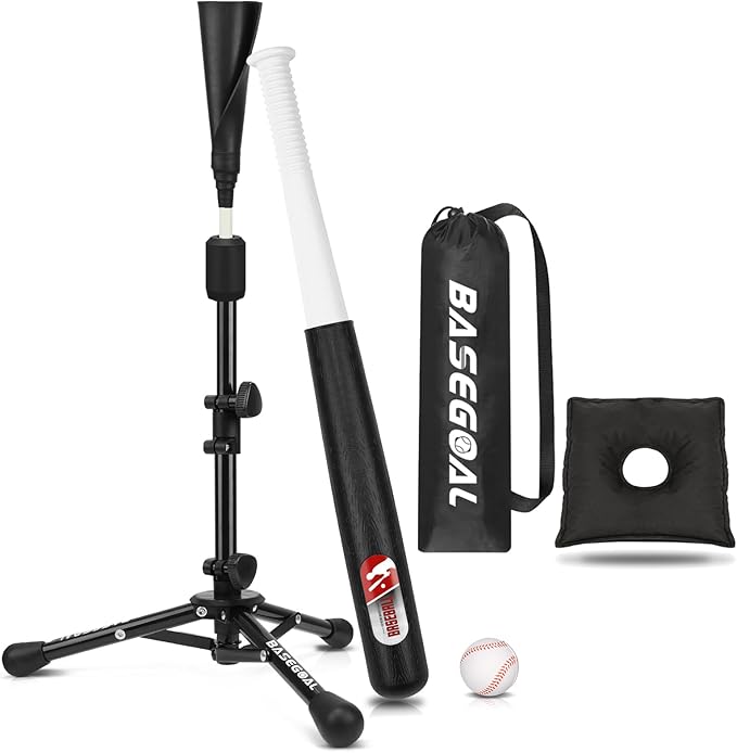 Baseball Tee for Kids,Youth Stand Set,Teeball Set,Youth Baseball,Softball Batting Tee Set,Easy Adjustable Height-StrideForce Fitness