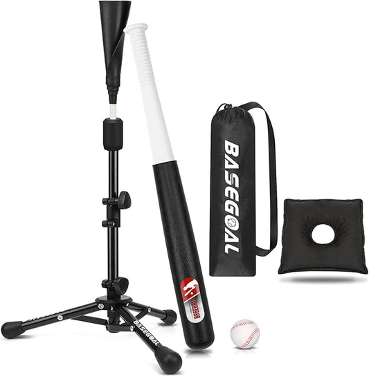 Baseball Tee for Kids,Youth Stand Set,Teeball Set,Youth Baseball,Softball Batting Tee Set,Easy Adjustable Height-StrideForce Fitness