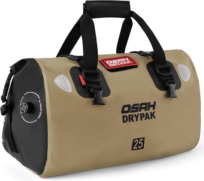 Waterproof Duffel Bag - Motorcycle Dry Bag Tail Bag with Large Storage Space, Waterproof Luggage Duffle Bags with Outer Mesh Zipper Pocket for Camping, Kayaking, Fishing & Traveling-StrideForce Fitness