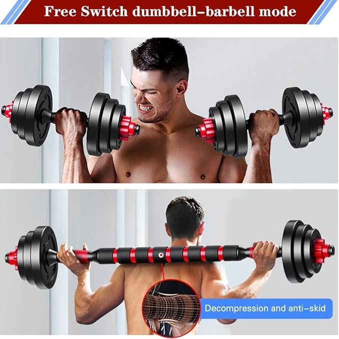 Adjustable-Dumbbells-Sets,Free Weights-Dumbbells Set of 2 Convertible To Barbell A Pair of Lightweight for Home Gym,Women and Men Equipment-StrideForce Fitness