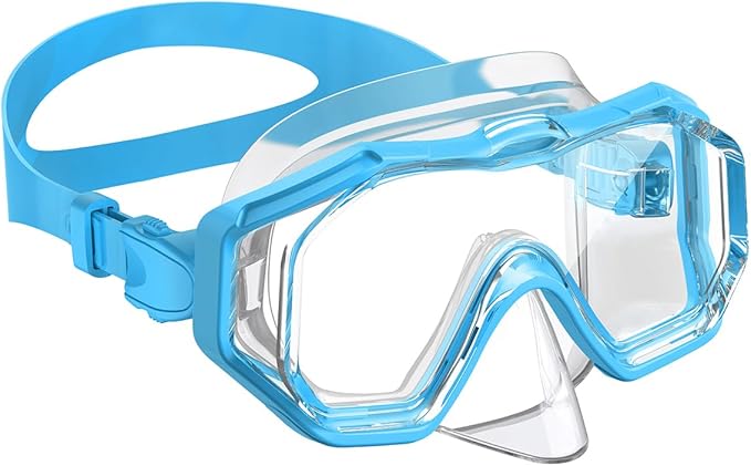 W WSTOO Kids Swim Goggles with Nose Cover,Snorkel Diving Swimming Mask for Youth 5-15,HD 3-Window Wide Vision Anti-Shattered Lens Anti-Fog&Leak-StrideForce Fitness