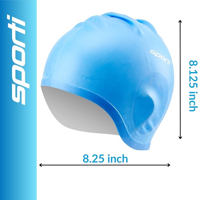 Sporti Silicone Ear Swim Cap-StrideForce Fitness