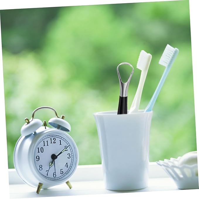 2pcs Tongue Cleaner for Adults Stainless Steel Tongue Scraper Oral Hygiene Bad Breath Remover Easy to Use