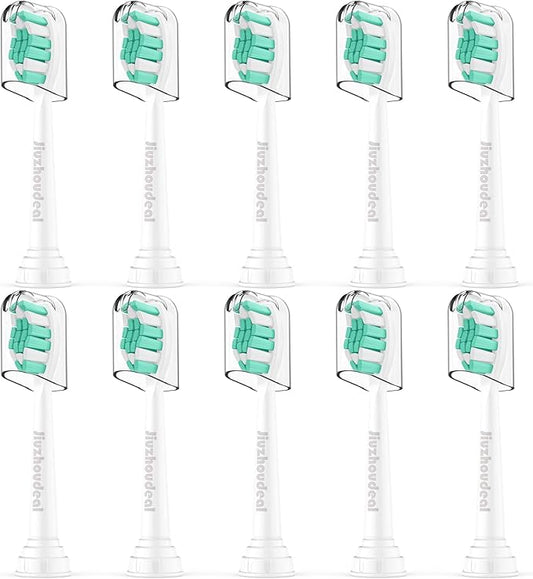Replacement Toothbrush Heads Compatible with Philips Sonicare: Electric Brush Heads for Sonicare C2 Plaque Control Protective Clean 4100 5100 6100 Toothbrush, 10-Pack